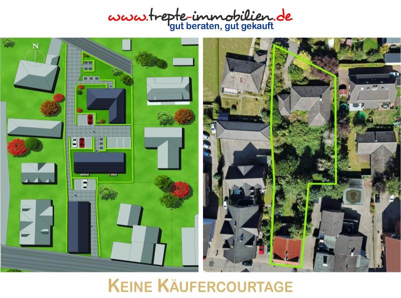 Geschosswohnungsbaugrundstück + freier Walmdachbungalow + vermietetes Haus im Herzen der Kur-und Rolandstadt Bad Bramstedt - Grundstück Bad Bramstedt | Angebot:9247880
