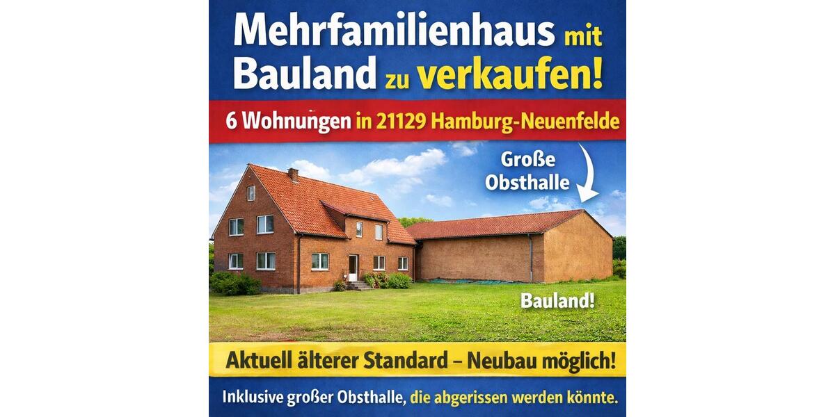 Mehrfamilienhaus, Wohnhaus Hamburg Harburg - 890.000&euro; | Angebot:25174235