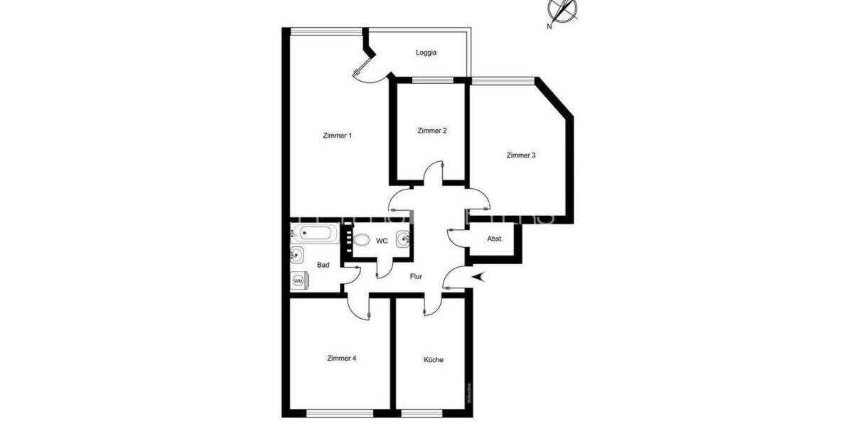Etagenwohnung Hamburg Sternschanze - 4 Zimmer, 88 m&sup2;, 599.000&euro; | Angebot:25701281