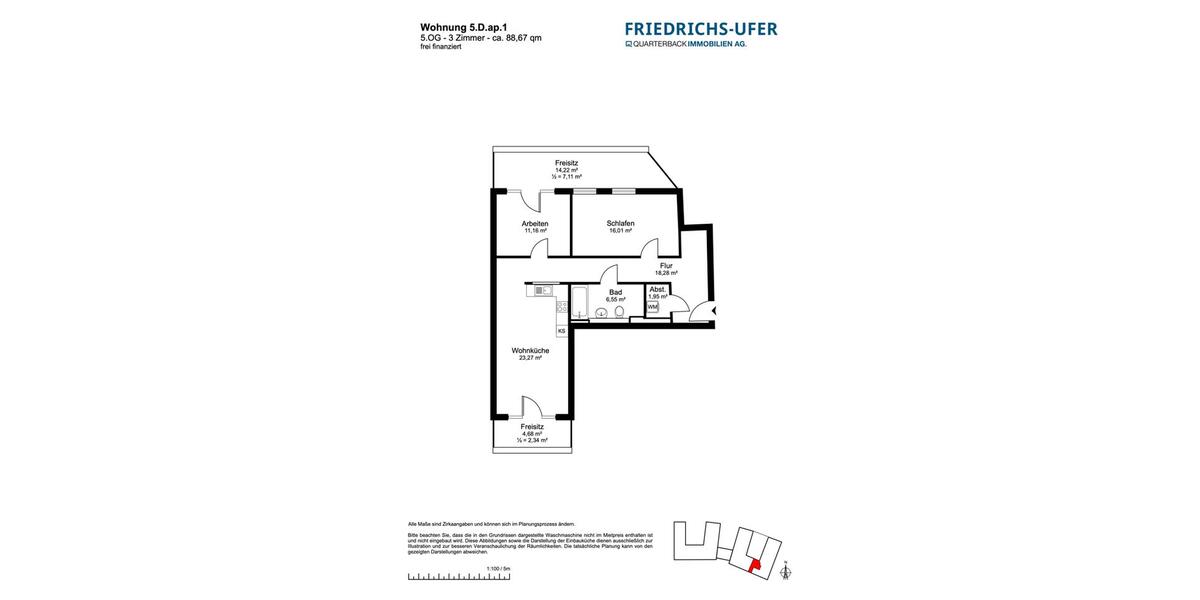 Etagenwohnung Pinneberg - 3 Zimmer, 87 m&sup2;, 1.439&euro; | Angebot:25645444