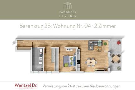 Wohnung Hamburg Wandsbek - 2 Zimmer, 73 m&sup2;, 1.407&euro; | Angebot:26005685