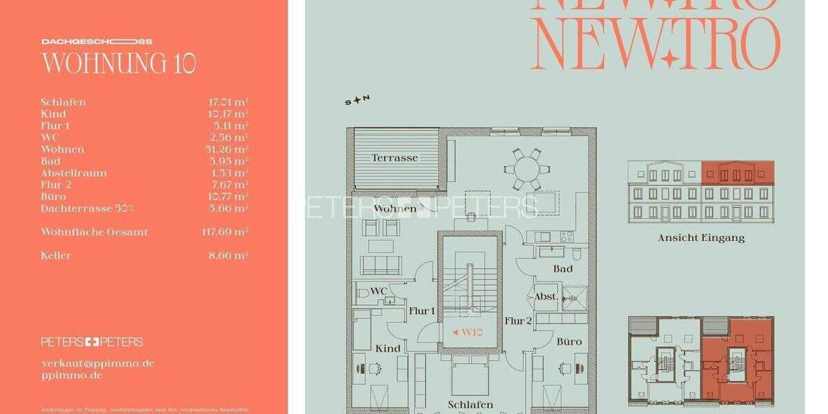 Etagenwohnung Hamburg St. Pauli - 4 Zimmer, 117 m&sup2;, 1.395.000&euro; | Angebot:25701277