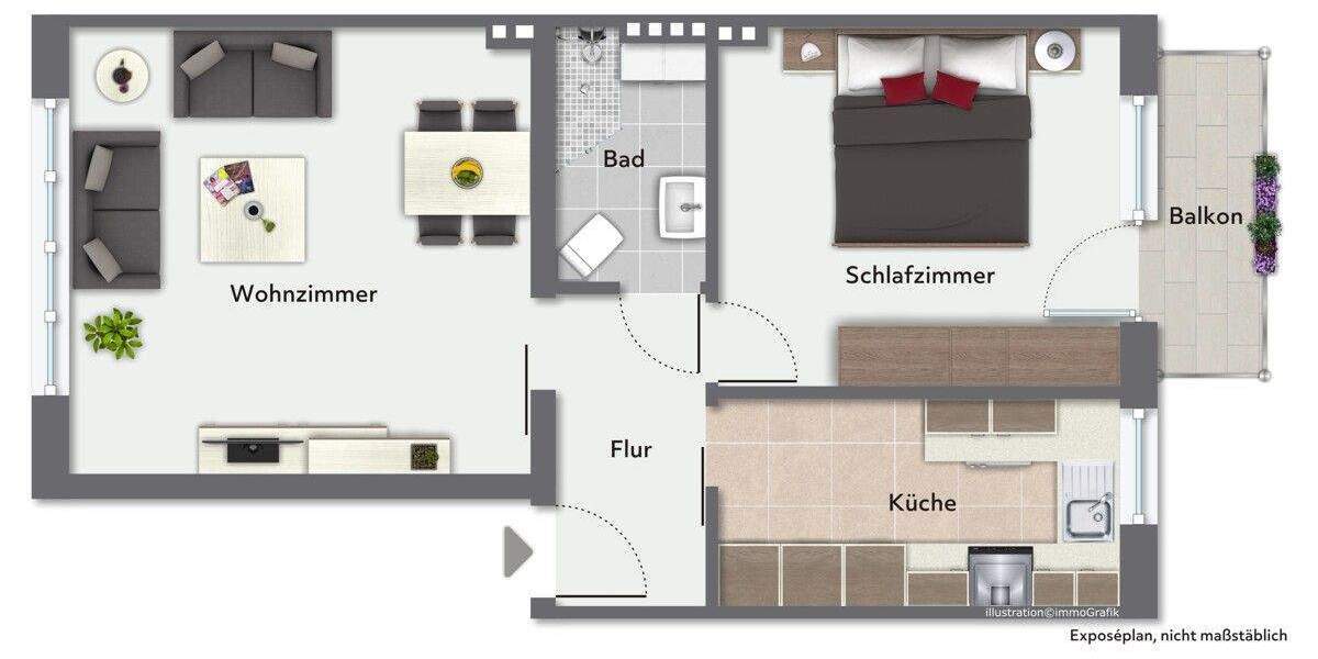 Etagenwohnung Hamburg Hoheluft-Ost - 2 Zimmer, 51 m&sup2;, 379.000&euro; | Angebot:25700575