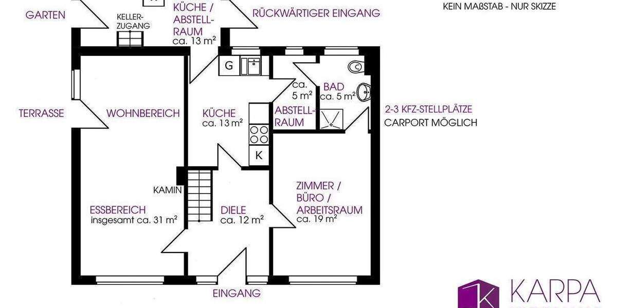 Terrassenwohnung Nahe - 6 Zimmer, 170 m&sup2;, 380.000&euro; | Angebot:25682405