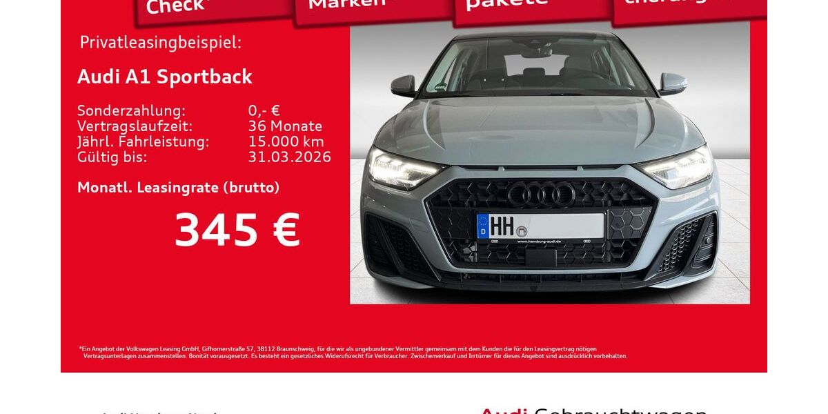 Audi A1 1.890 km 28.880 &euro; Hamburg 22419