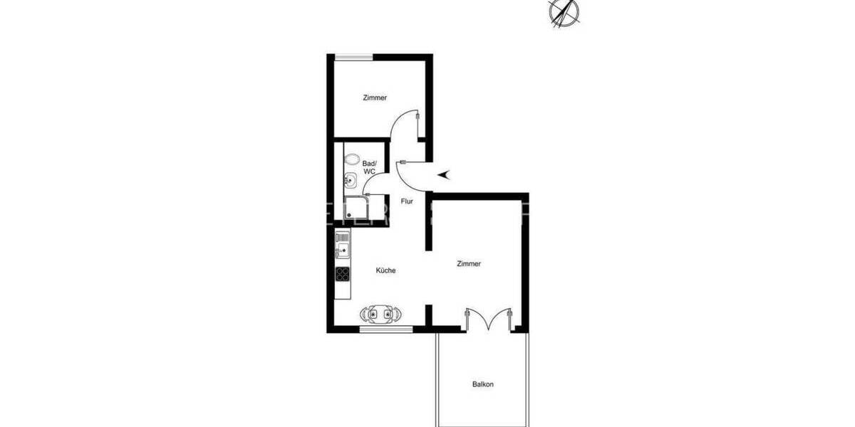 Etagenwohnung Hamburg Langenhorn - 2 Zimmer, 41 m&sup2;, 285.000&euro; | Angebot:25701301