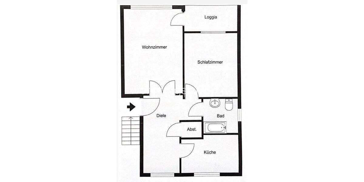 Etagenwohnung Hamburg Osdorf - 2 Zimmer, 61 m&sup2;, 665&euro; | Angebot:26013914