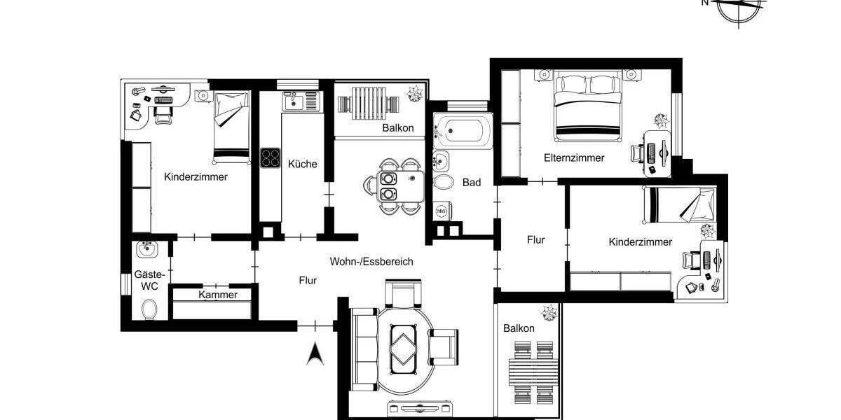 Etagenwohnung Reinbek - 4 Zimmer, 97 m&sup2;, 315.000&euro; | Angebot:25769854