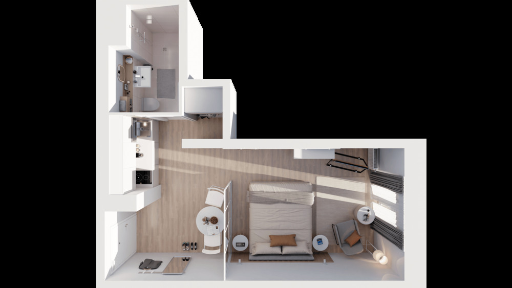 Zimmer Hamburg Hammerbrook - 1 Zimmer, 1.619&euro; | Angebot:25528319