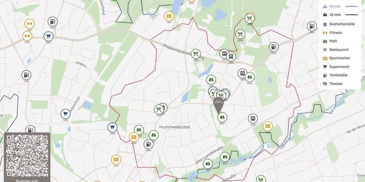 Etagenwohnung Hamburg Hummelsbüttel - 2 Zimmer, 74 m&sup2;, 1.135&euro; | Angebot:25896371