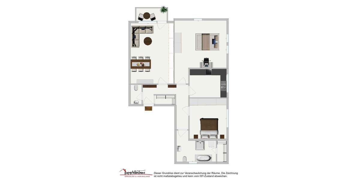 Etagenwohnung Hamburg Rissen - 3 Zimmer, 74 m&sup2;, 329.000&euro; | Angebot:25665582