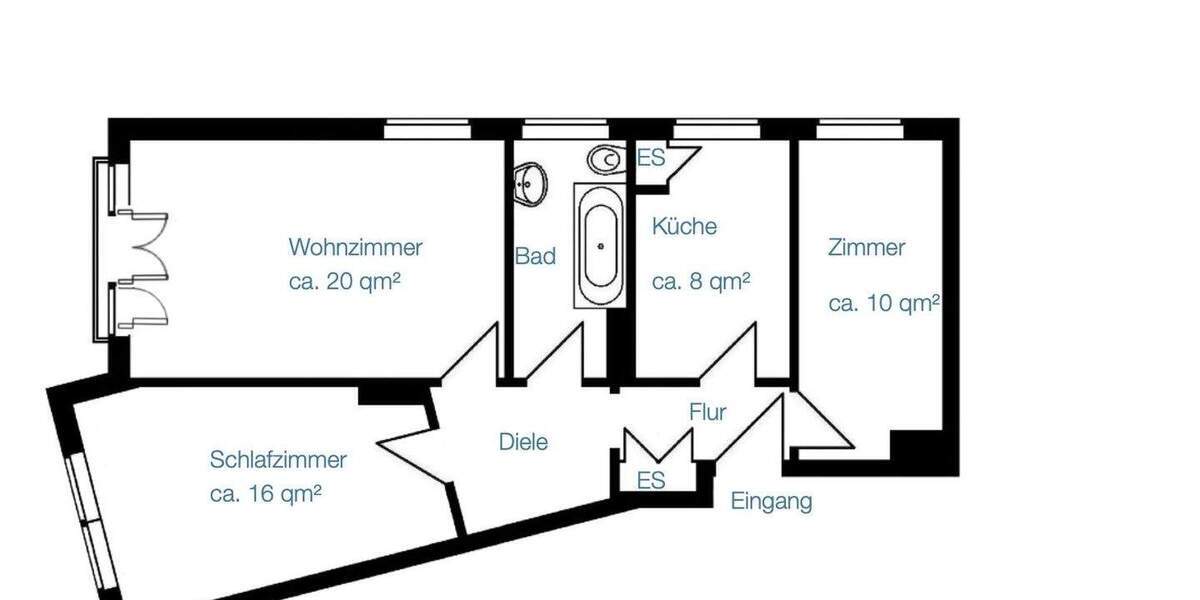 Etagenwohnung Hamburg Horn - 3 Zimmer, 69 m&sup2;, 289.500&euro; | Angebot:25751248