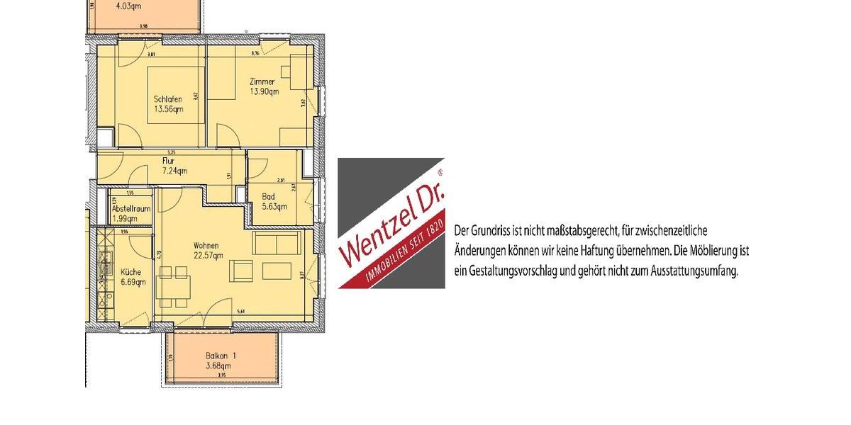 Etagenwohnung Hamburg Ottensen - 3 Zimmer, 79 m&sup2;, 1.432&euro; | Angebot:25962751