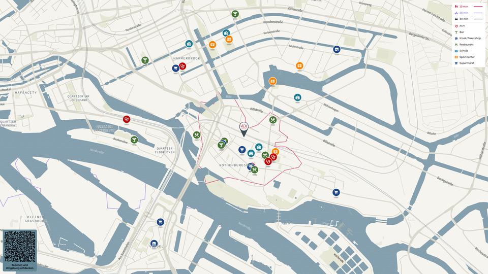 Etagenwohnung Hamburg Rothenburgsort - 1 Zimmer, 33 m&sup2;, 960&euro; | Angebot:26183399