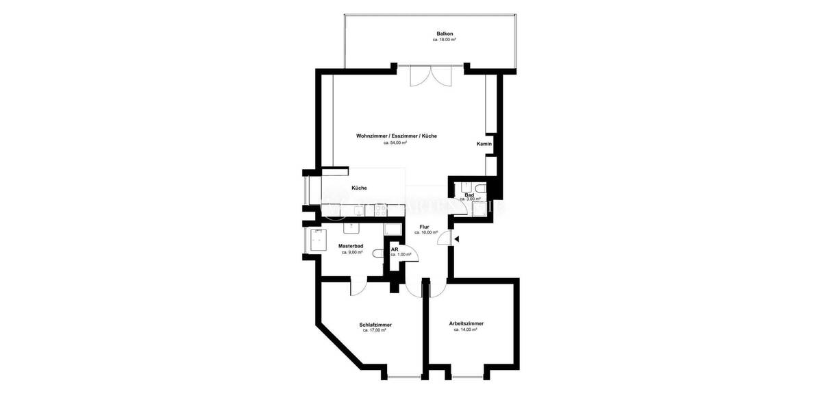 Etagenwohnung Hamburg Uhlenhorst - 3 Zimmer, 118 m&sup2;, 1.890.000&euro; | Angebot:25684655
