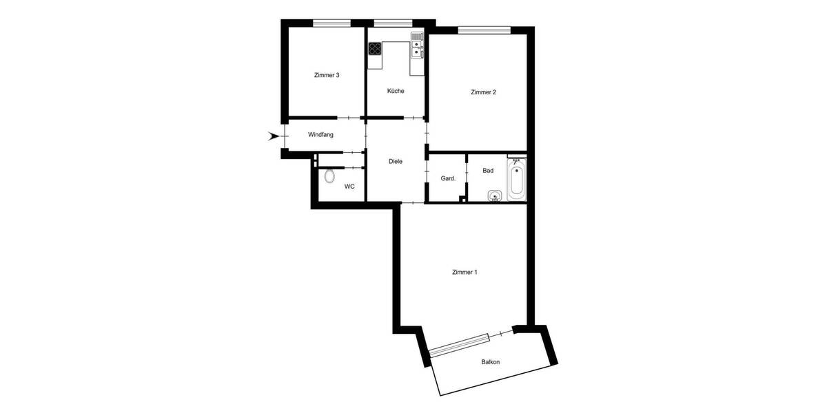 Etagenwohnung Hamburg Rahlstedt - 3 Zimmer, 72 m&sup2;, 300.000&euro; | Angebot:25661297