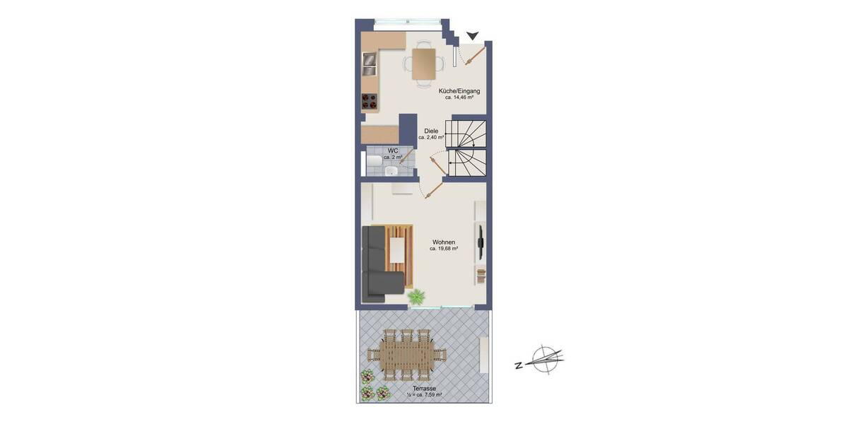Reihenmittelhaus Norderstedt Harksheide - 5 Zimmer, 100 m&sup2;, 399.000&euro; | Angebot:25938366