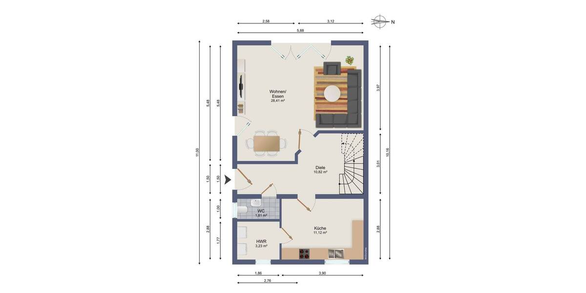 Doppelhaushälfte Pinneberg - 5 Zimmer, 136 m&sup2;, 549.000&euro; | Angebot:25971349