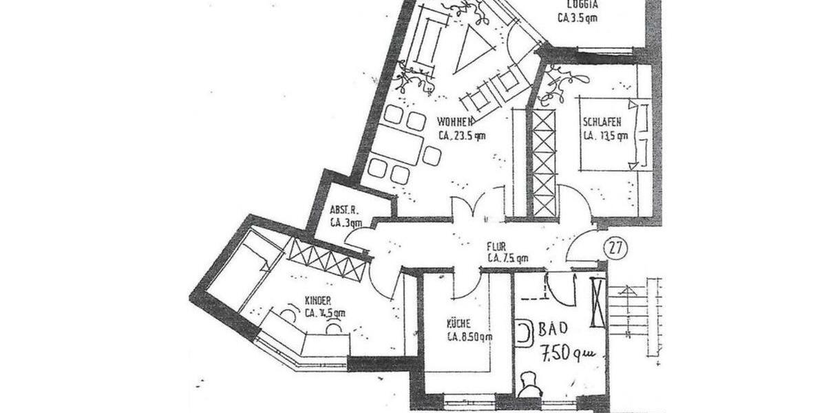 Etagenwohnung Sievershütten - 3.5 Zimmer, 82 m&sup2;, 1.150&euro; | Angebot:25937066