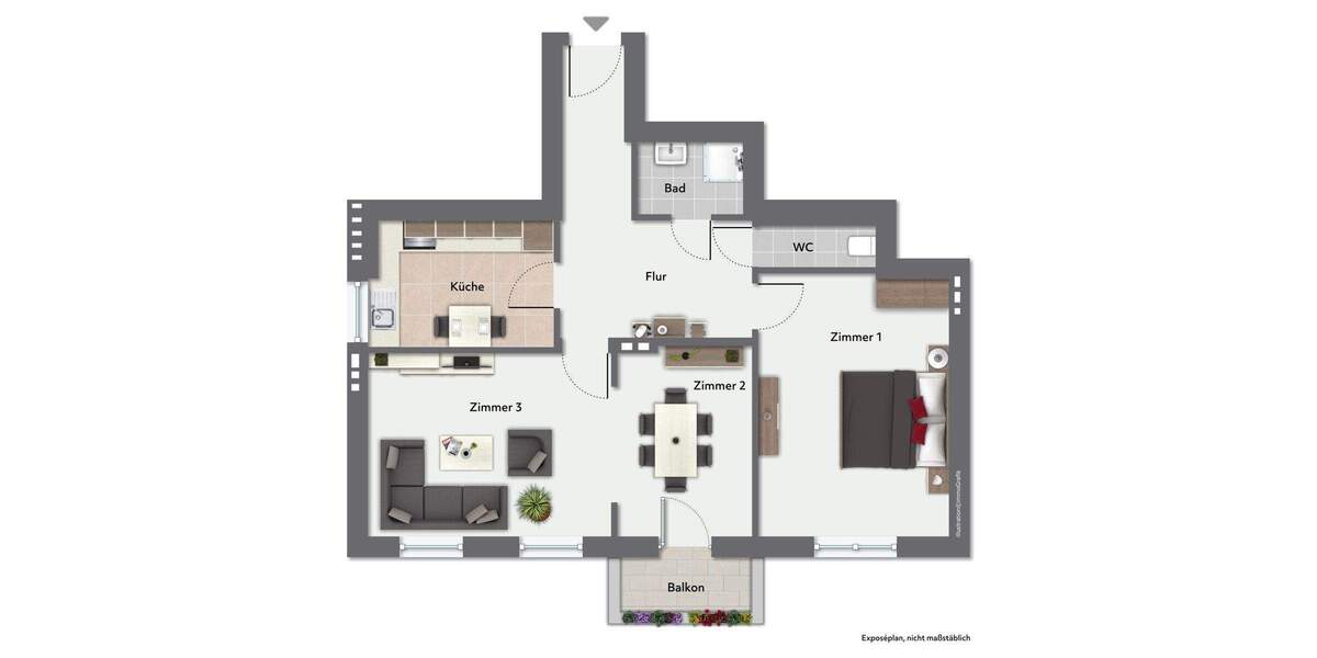 Etagenwohnung Hamburg Hoheluft-West - 2 Zimmer, 62 m&sup2;, 479.000&euro; | Angebot:25743540