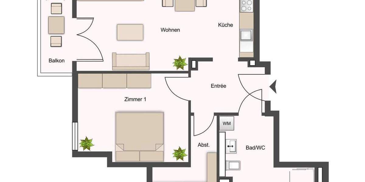 Etagenwohnung Hamburg Stellingen - 2 Zimmer, 50 m&sup2;, 349.000&euro; | Angebot:25803056