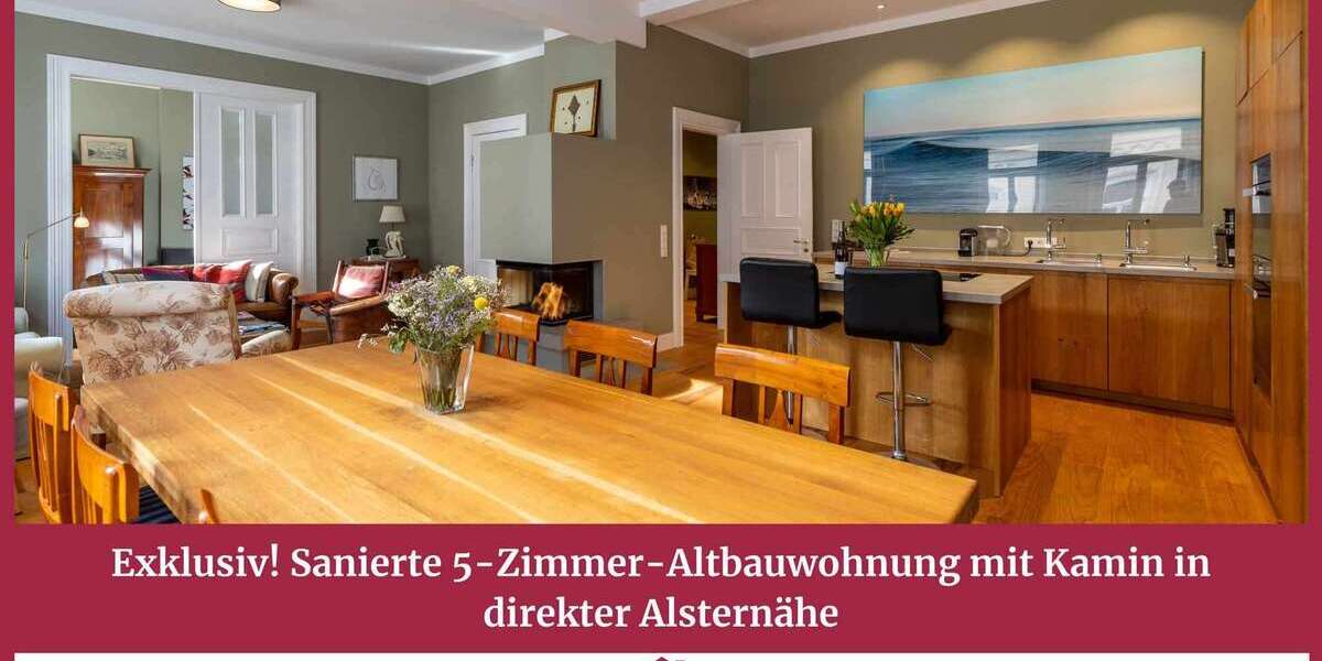 Etagenwohnung Hamburg Altstadt - 5 Zimmer, 151 m&sup2;, 4.250&euro; | Angebot:27214049