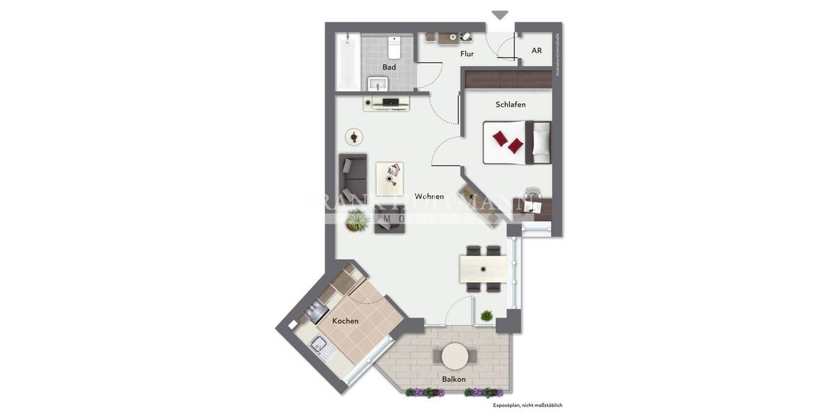 Etagenwohnung Schenefeld - 2 Zimmer, 62 m&sup2;, 249.000&euro; | Angebot:25743502