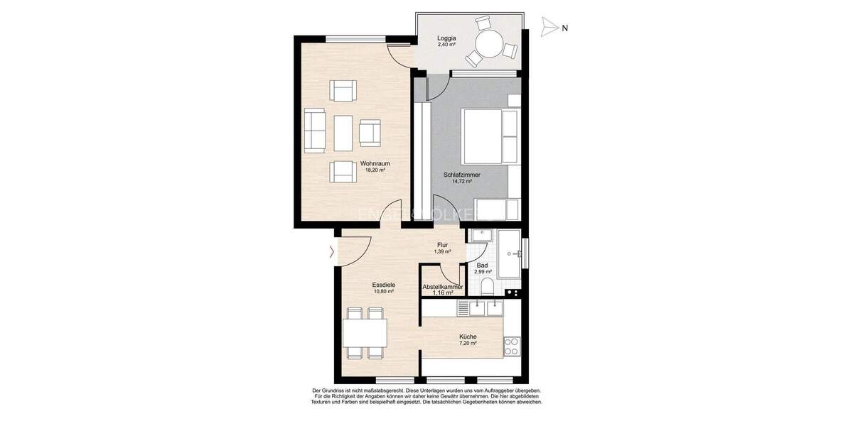 Etagenwohnung Norderstedt Harksheide - 2 Zimmer, 58 m&sup2;, 190.000&euro; | Angebot:25916406