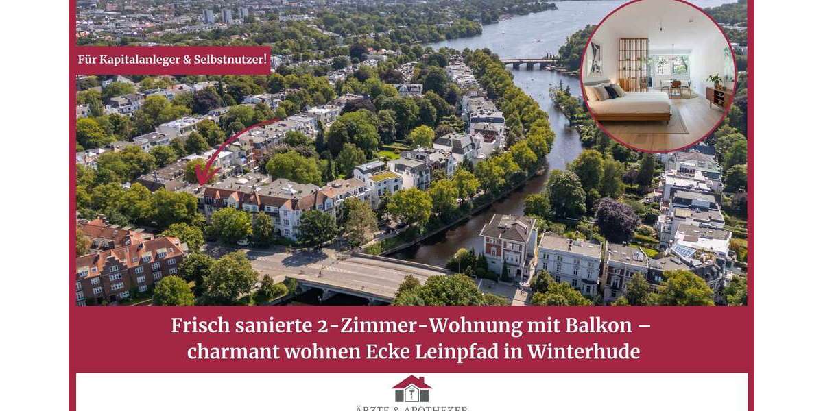 Etagenwohnung Hamburg Winterhude - 1 Zimmer, 43 m&sup2;, 449.000&euro; | Angebot:26028241