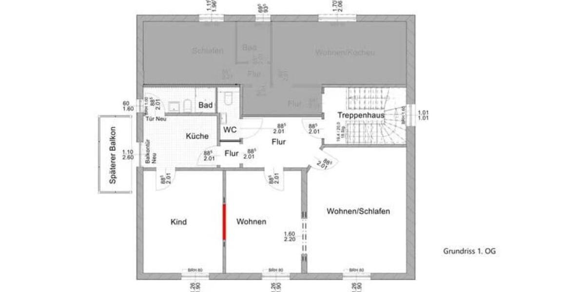 Etagenwohnung Hamburg Wandsbek - 3 Zimmer, 79 m&sup2;, 1.327&euro; | Angebot:25858497