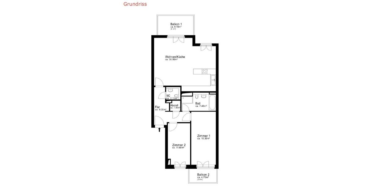 Etagenwohnung Hamburg Ottensen - 3 Zimmer, 92 m&sup2;, 769.000&euro; | Angebot:25930757