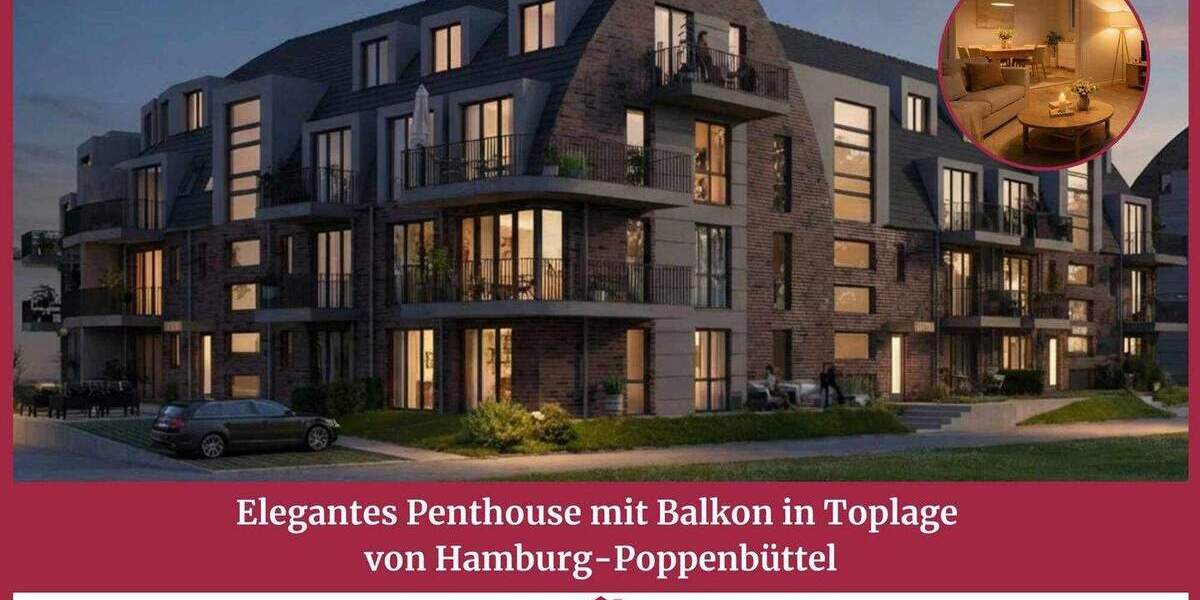 Etagenwohnung Hamburg Poppenbüttel - 2 Zimmer, 72 m&sup2;, 629.000&euro; | Angebot:25879317