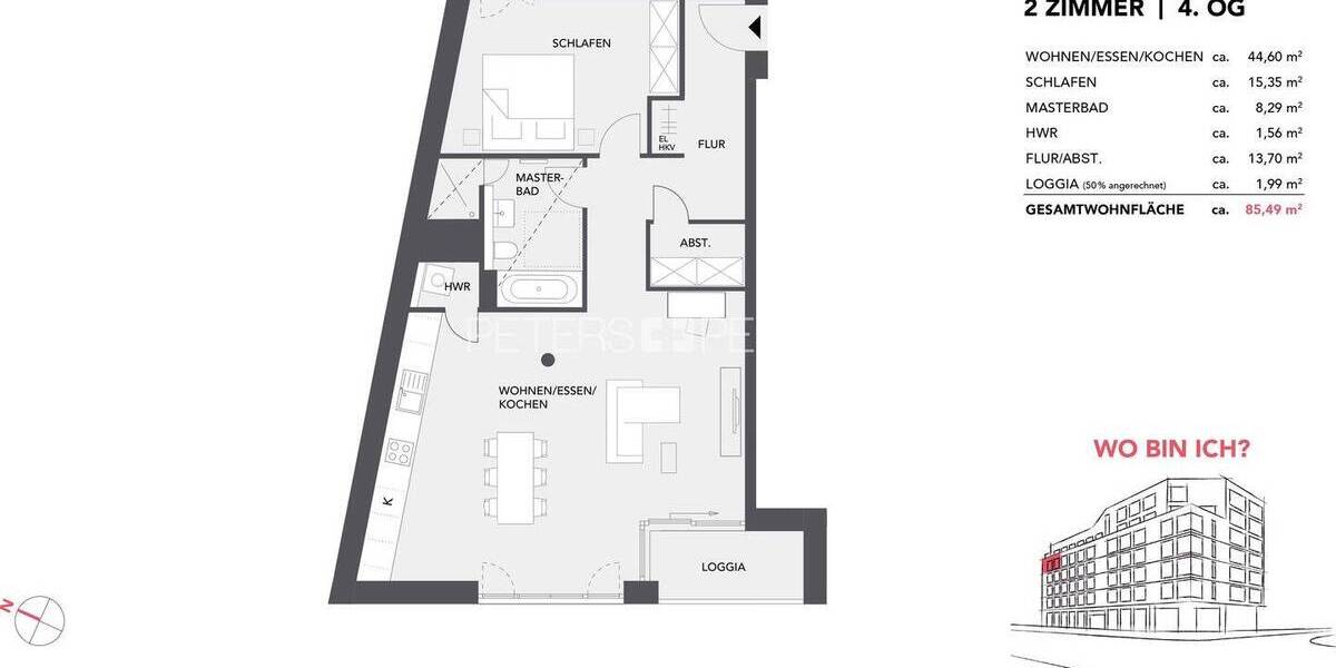 Etagenwohnung Hamburg Altona-Altstadt - 2 Zimmer, 85 m&sup2;, 699.900&euro; | Angebot:25999363