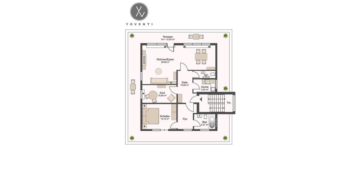 Etagenwohnung Hamburg Blankenese - 3 Zimmer, 108 m&sup2;, 695.000&euro; | Angebot:25747775