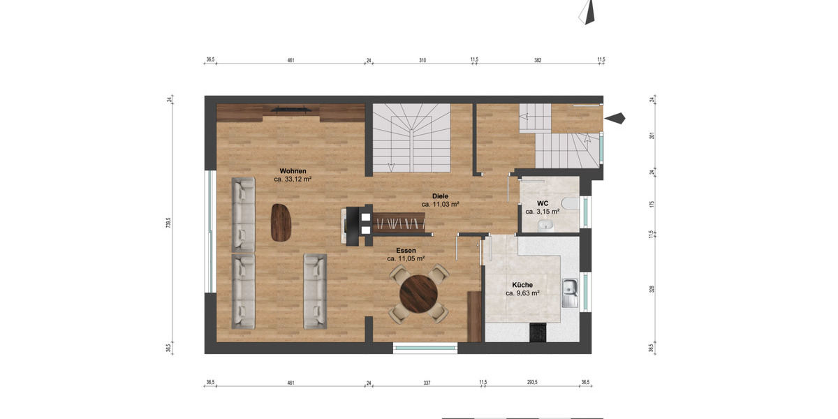 Terrassenwohnung Hamburg Wandsbek - 5 Zimmer, 140 m&sup2;, 770.000&euro; | Angebot:25538373
