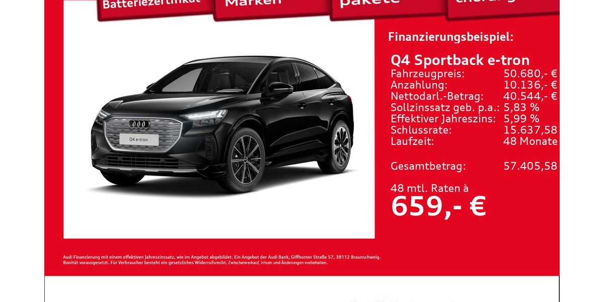 Audi Q4 e-tron 7.859 km 50.680 &euro; Hamburg 22419