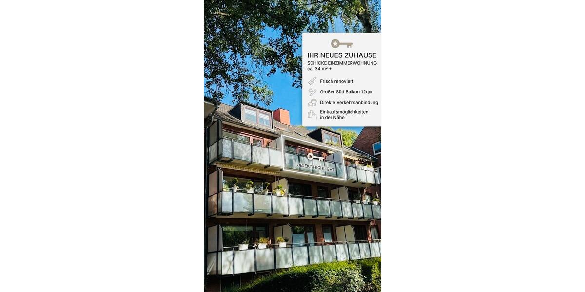 Etagenwohnung Hamburg Eppendorf - 1 Zimmer, 34 m&sup2;, 249.000&euro; | Angebot:26806142