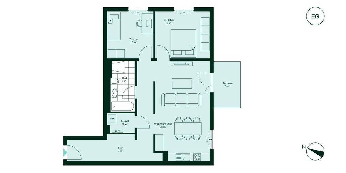 Etagenwohnung Hasloh - 3 Zimmer, 79 m&sup2;, 439.900&euro; | Angebot:25957900