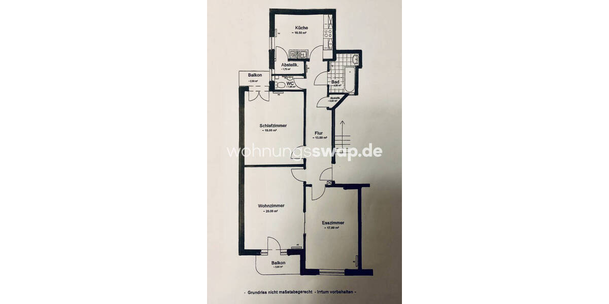 Etagenwohnung Hamburg Hoheluft-West - 3 Zimmer, 90 m&sup2;, 1.400&euro; | Angebot:25936430