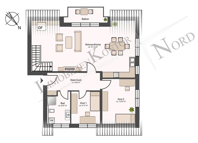 Maisonettenwohnung Lütjensee - 4 Zimmer, 126 m&sup2;, 2.015&euro; | Angebot:23149657