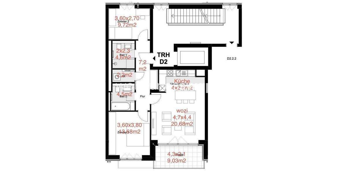 Etagenwohnung Hamburg Ottensen - 3 Zimmer, 77 m&sup2;, 1.735&euro; | Angebot:25958670