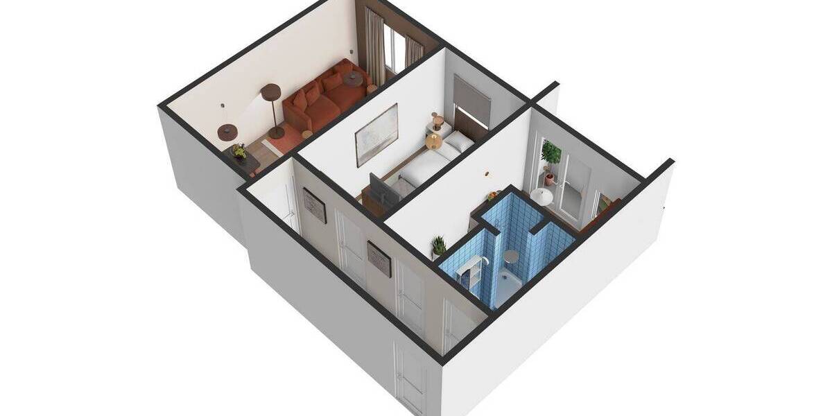 Etagenwohnung Hamburg Hamm - 2 Zimmer, 47 m&sup2;, 584&euro; | Angebot:26043894