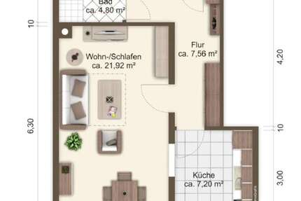 Zimmer Halstenbek - 1 Zimmer, 1.350&euro; | Angebot:27562280