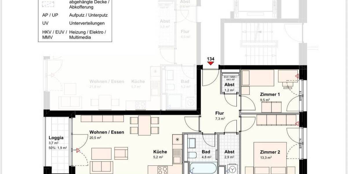Etagenwohnung Hamburg St. Georg - 3 Zimmer, 66 m&sup2;, 590.000&euro; | Angebot:26817178