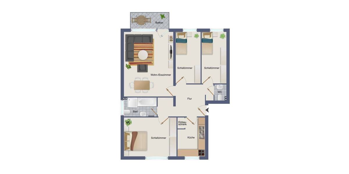Etagenwohnung Hamburg / Rahlstedt Rahlstedt - 4 Zimmer, 90 m&sup2;, 385.000&euro; | Angebot:25957429