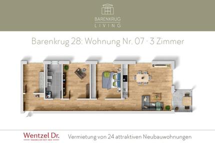 Wohnung Hamburg Wandsbek - 3 Zimmer, 87 m&sup2;, 1.622&euro; | Angebot:26005680
