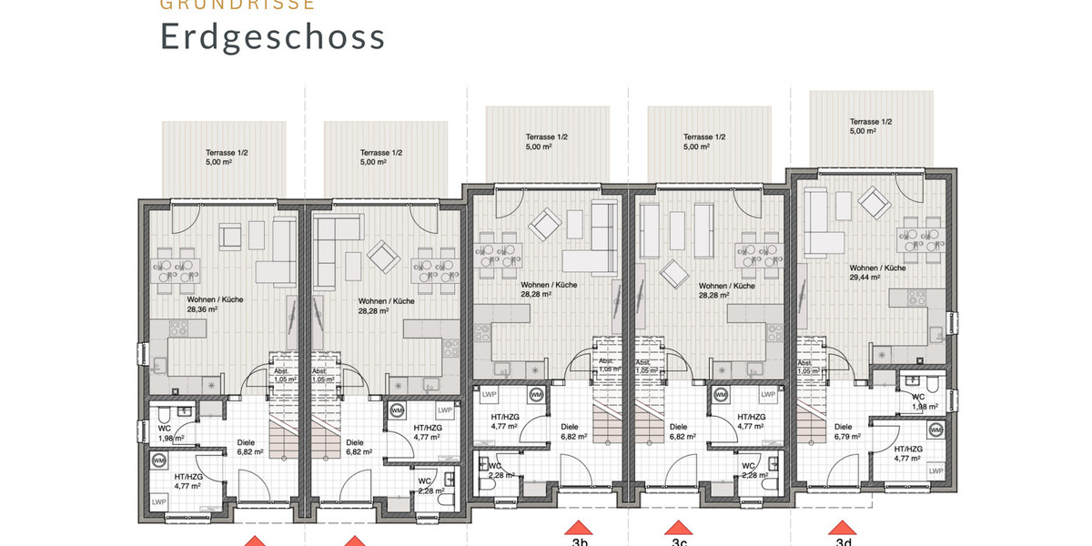 Reihenendhaus Rellingen - 5 Zimmer, 120 m&sup2;, 675.000&euro; | Angebot:26334152