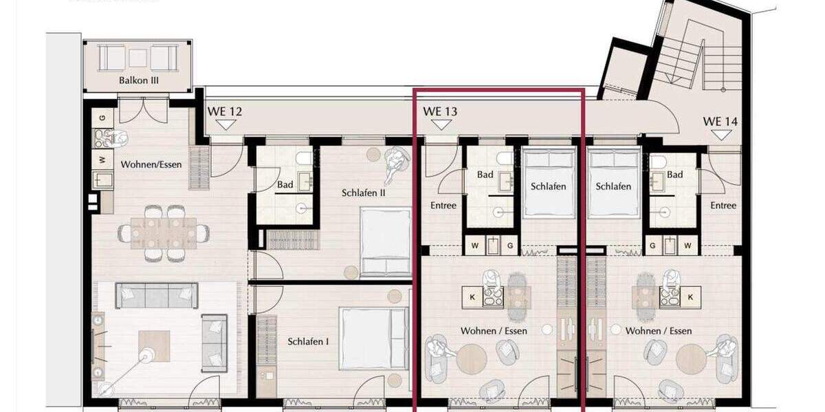 Etagenwohnung Hamburg Harvestehude - 1 Zimmer, 33 m&sup2;, 479.000&euro; | Angebot:25846207