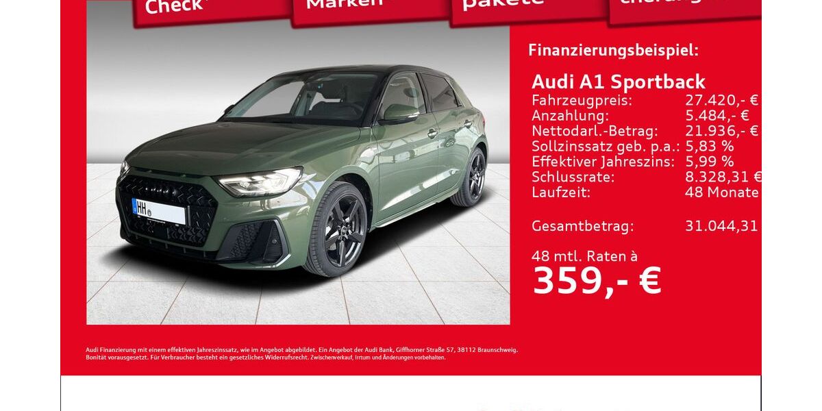 Audi A1 1.890 km 25.997 &euro; Hamburg 22419