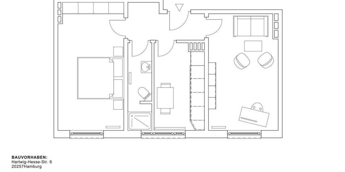 Etagenwohnung Hamburg Eimsbüttel - 2 Zimmer, 48 m&sup2;, 385.000&euro; | Angebot:26016215